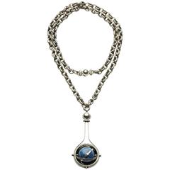 Elie Top Mecanique Celeste Pendentif Pluton Or, Dumortierite, Diamond