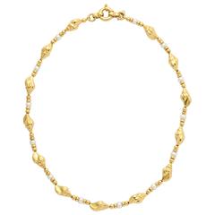 Celin Italian Pearl Gold Necklace