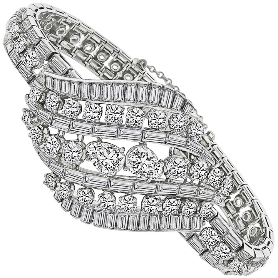 16 Carat Diamond Platinum Bracelet