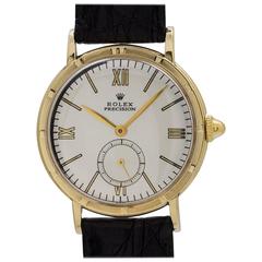 Rolex Yellow Gold Top Dress Model Manual Wind Wristwatch Ref 4325, circa 1950 10