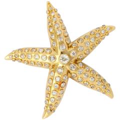 Rene Boivin Iconic Diamond Gold Starfish Brooch 2