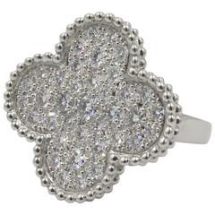 Van Cleef & Arpels Diamond White Gold Magic Alhambra Ring