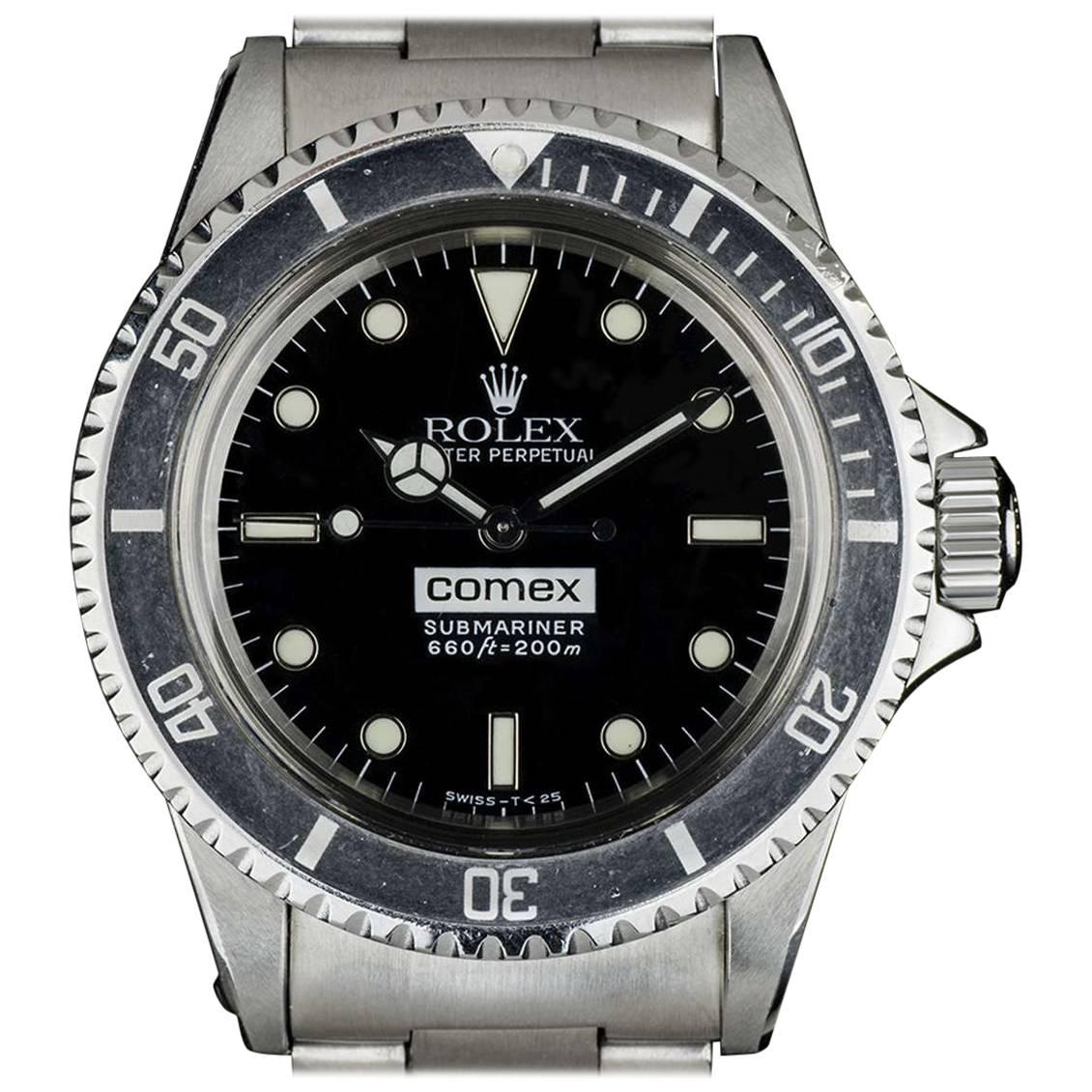 Montre-bracelet Rolex Comex Submariner Automatic en acier inoxydable Ref 5514