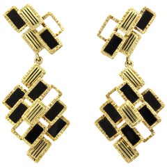 Cartier Modernist Black Jade Drop Earrings 8
