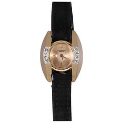 Universal Geneve Ladies Yellow Gold Diamond Wristwatch