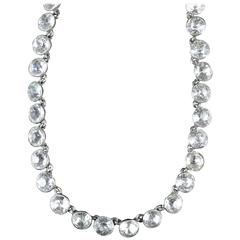 Antique Georgian Silver Paste Necklace, circa 1790 3