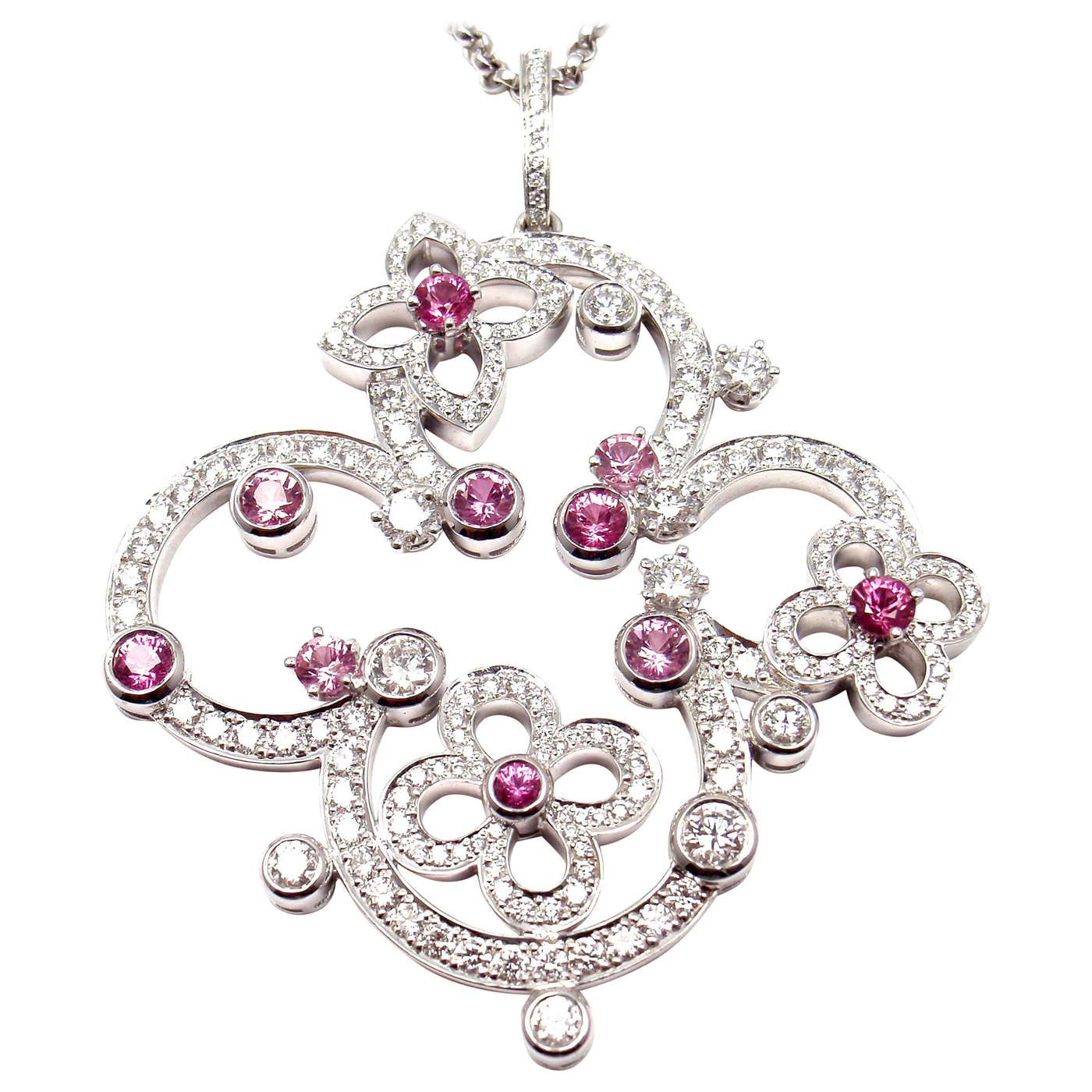 Louis vuitton sapphire diamond necklace Clearance