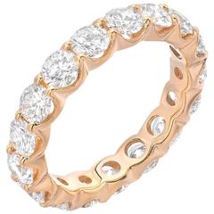 Boorma 18 Karat Yellow Gold 3.31 Carat VS 1 G Color Stacking Ring 4