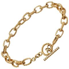 Boorma 18 Karat Yellow Gold 0.067 Carat Chain Bracelet