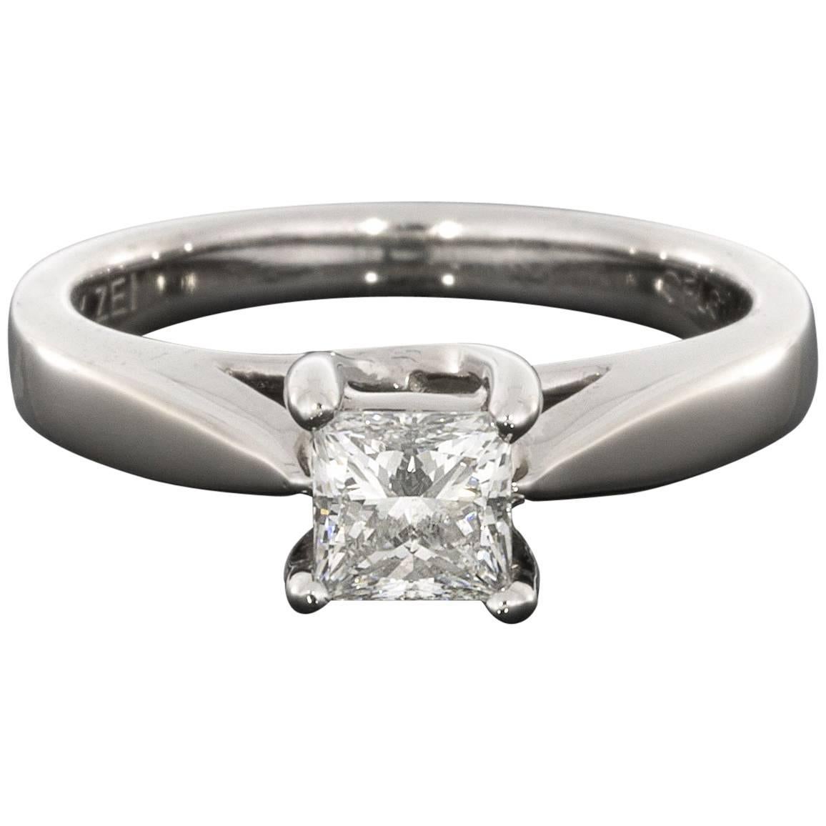 Ideal Princess Diamond Celebration Grand Certified Solitaire Engagement Ring
