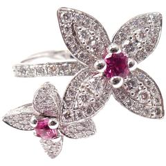 Louis Vuitton Les Luxuriantes Pink Sapphire Diamond White Gold Ring