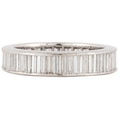 Platinum Baguette Diamond Eternity Band