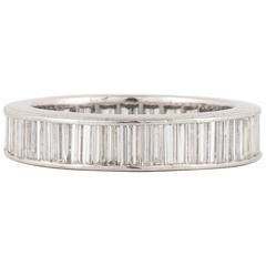 Platinum Baguette Diamond Eternity Band 6