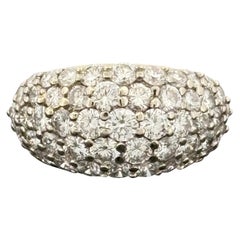 Estate 3.40ct Pavé Diamond Dome Ring 18k Yellow Gold - G/VS