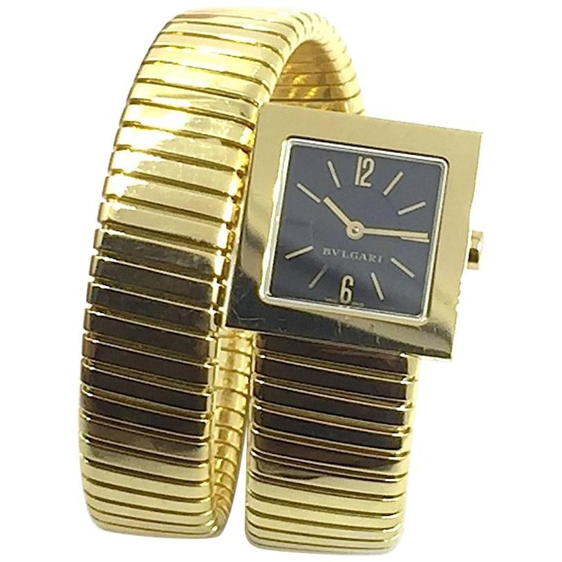 Bulgari Ladies Tubogas Serpenti Bangle Quartz Wristwatch