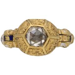 Rare Renaissance Rose Cut Diamond Key Ring, circa 17th-18th Century 9