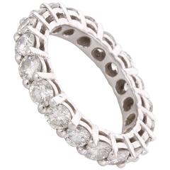 Brilliant Cut Diamond Never Ending Platinum Band Ring 7