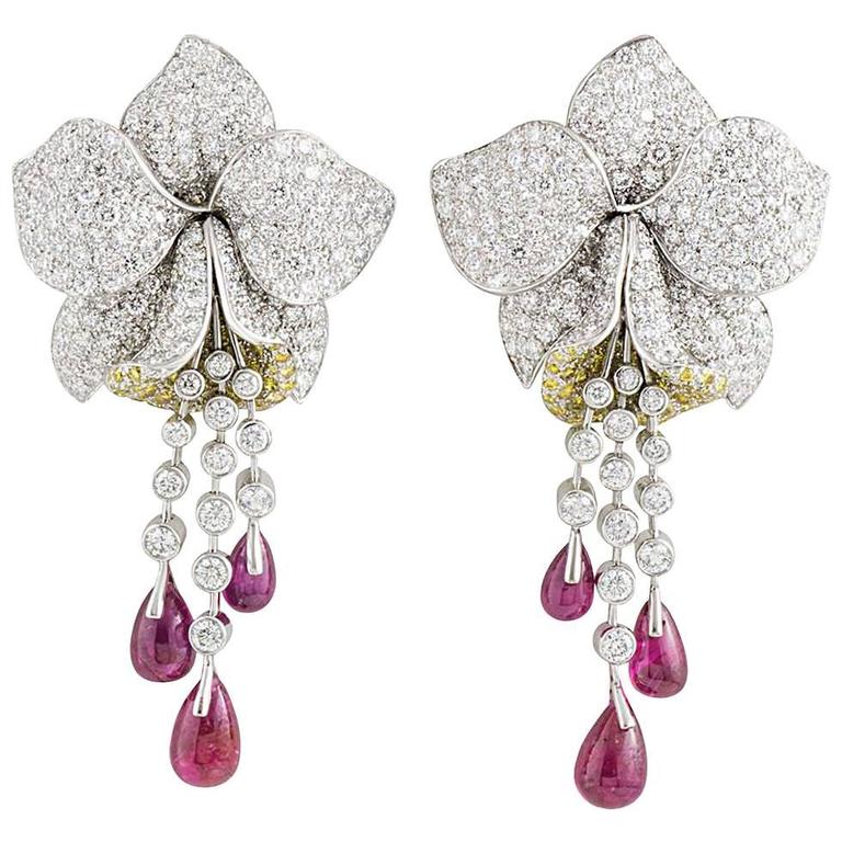 cartier orchid earrings price