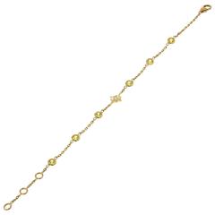 Bracelet Pink Gold 18 Karat 2.80g Sapphires 0.75 Carat White Diamond 0.04 Carat 7