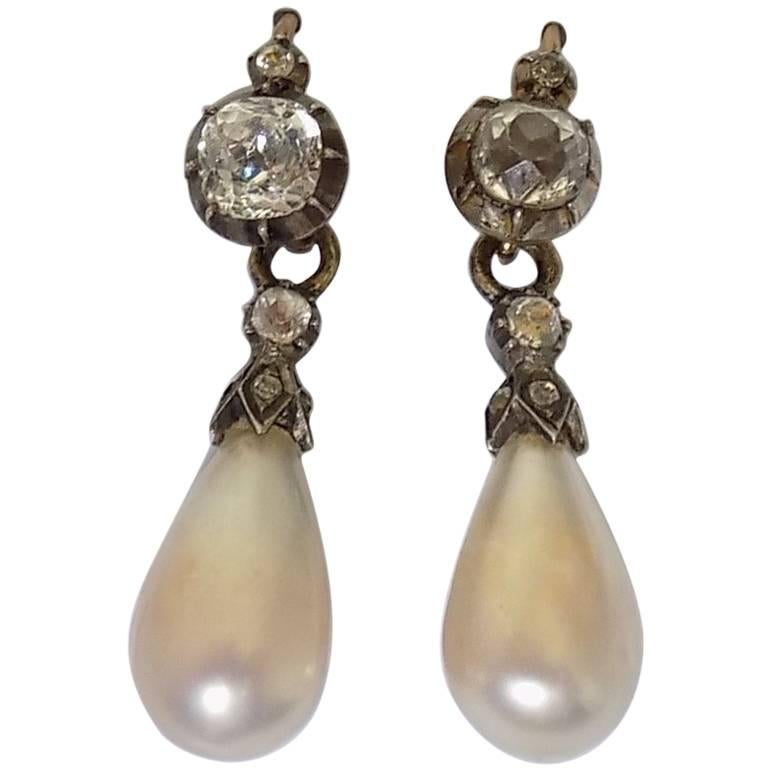 9 Carat Yellow Gold Pearl Bow Earrings – Solid Gold Drop Dangle Earrings, 24mm