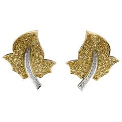 Luise Topaz Diamond Gold Earrings 12