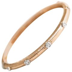 Diamond Rose Gold Bracelet Bangle by Opera, Italian Attitude