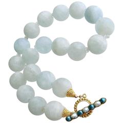 Matte Aquamarine Choker Necklace 5