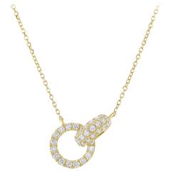 Delicate Diamond Yellow Gold Pendant 6