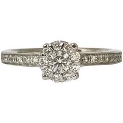 Diamond White Gold Bouquet Engagement Ring 7