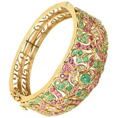 Ruby and Diamond Anglo-Indian Bangle, circa 1920s