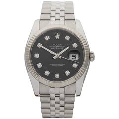 Rolex Datejust Stainless Steel and 18 Karat White Gold Unisex 116234, 2009