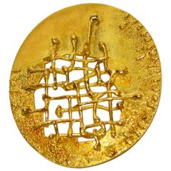 Fridl M. Blumenthal Rare Gold Sculptured Brooch