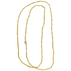 Vintage Unusual Unoaerre Long gold Chain Necklace