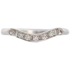 1910 Edwardian Antique Single Cut Diamond Platinum Wedding Band Ring
