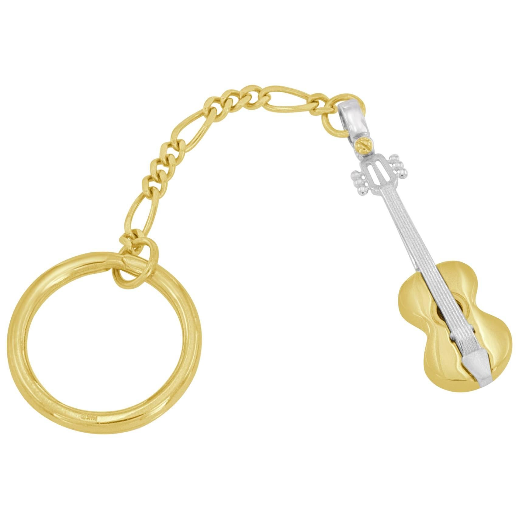 Gold Violin Key Chain For Sale