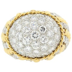 Vintage 7.25 Carat Diamond Gold Ring