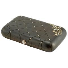 Russian Imperial Jeweled and Gold-Mounted Gunmetal Lily-of-the-Valley Case