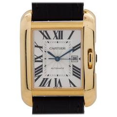 Cartier Yellow Gold Tank Anglaise Automatic Wristwatch Ref 3509, circa 2015