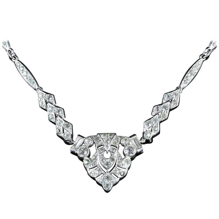 Art Deco Paste Necklace, circa 1920 at 1stDibs