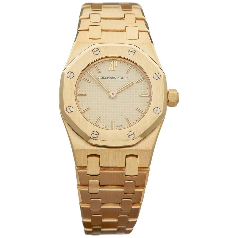 Audemars Piguet Ladies Yellow Gold Royal Oak Quartz Wristwatch, 1986