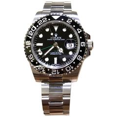 Rolex Stainless Steel GMT-Master II oyster perpetual Wristwatch Ref 116710 LN