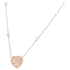 Frederic Sage Heart Shape Morganite Pendant