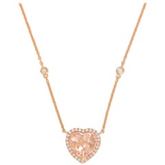 Frederic Sage 2.65 Carat Heart Shape Diamond Pendant Necklace