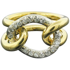 Italian Diamond and 18 Karat Gold Ring 12