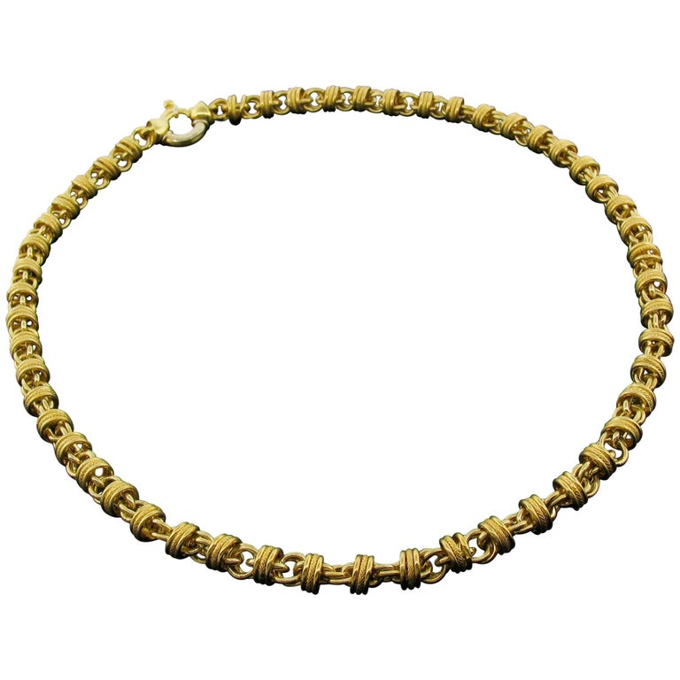 Italian 18 Karat Yellow Gold Chain at 1stDibs