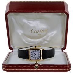 Retro Cartier Santos 18 Kt. Gold Manual Winding Watch
