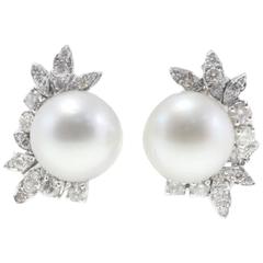 Luise Pearl Diamond Earrings 7