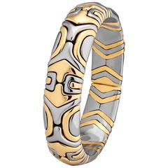 Bulgari Alveare Vintage Gold and Stainless Steel Bracelet