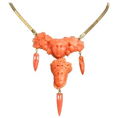 Coral and Gold Necklace, Italy, 20th Century