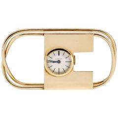 1940s Cartier Yellow Gold Watch Money Clip 3